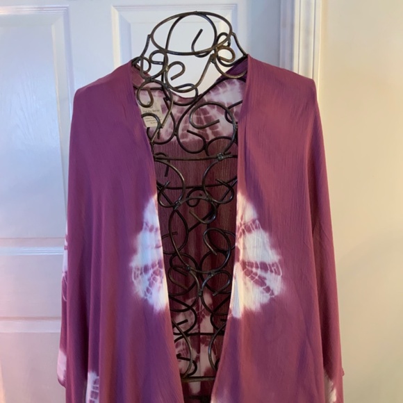 Coachella Tie Dye Hippie Boho Kimono Wrap One Size - Picture 3 of 10